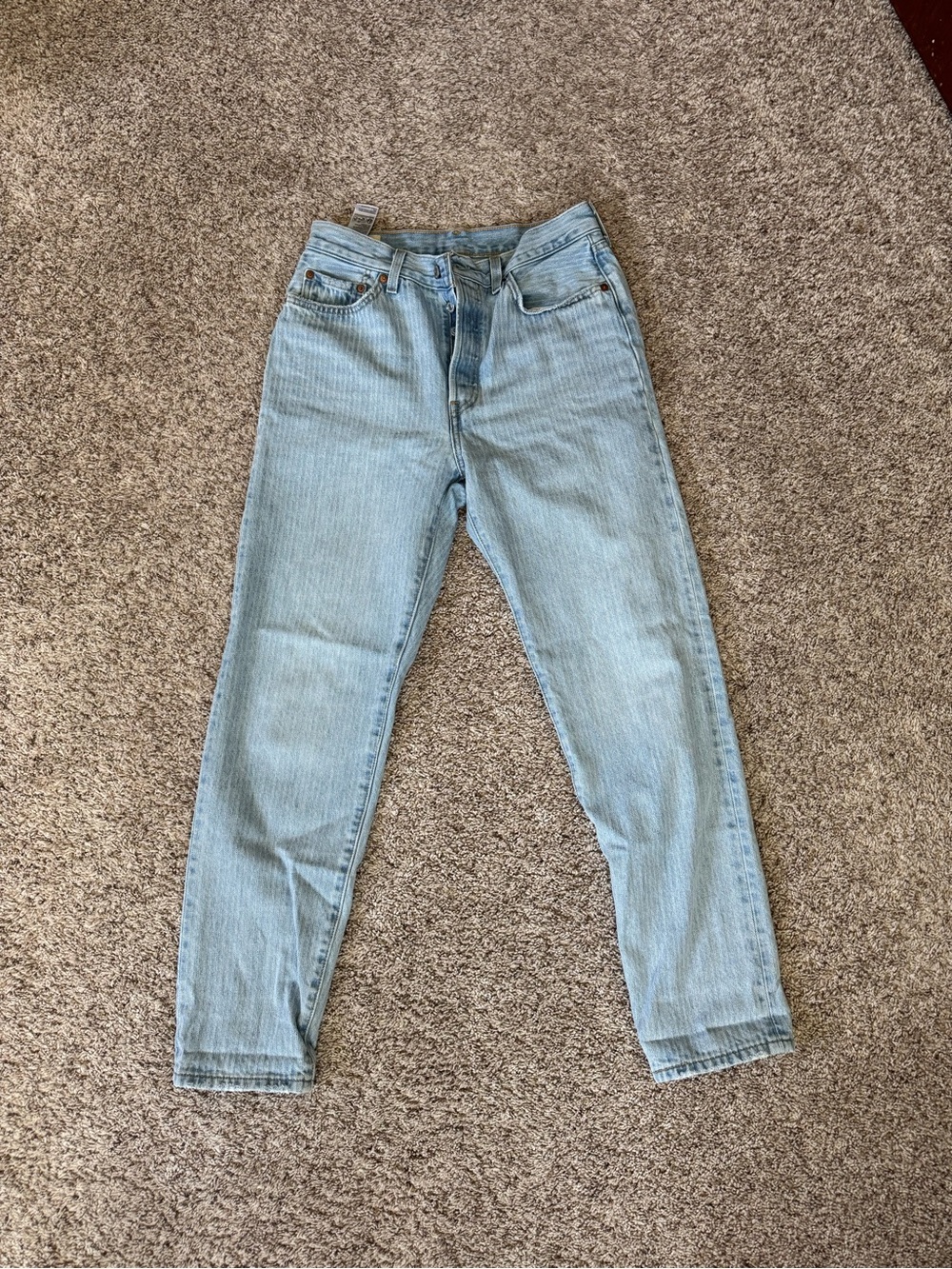 Levi's Light Blue High-Rise Ankle Jeans